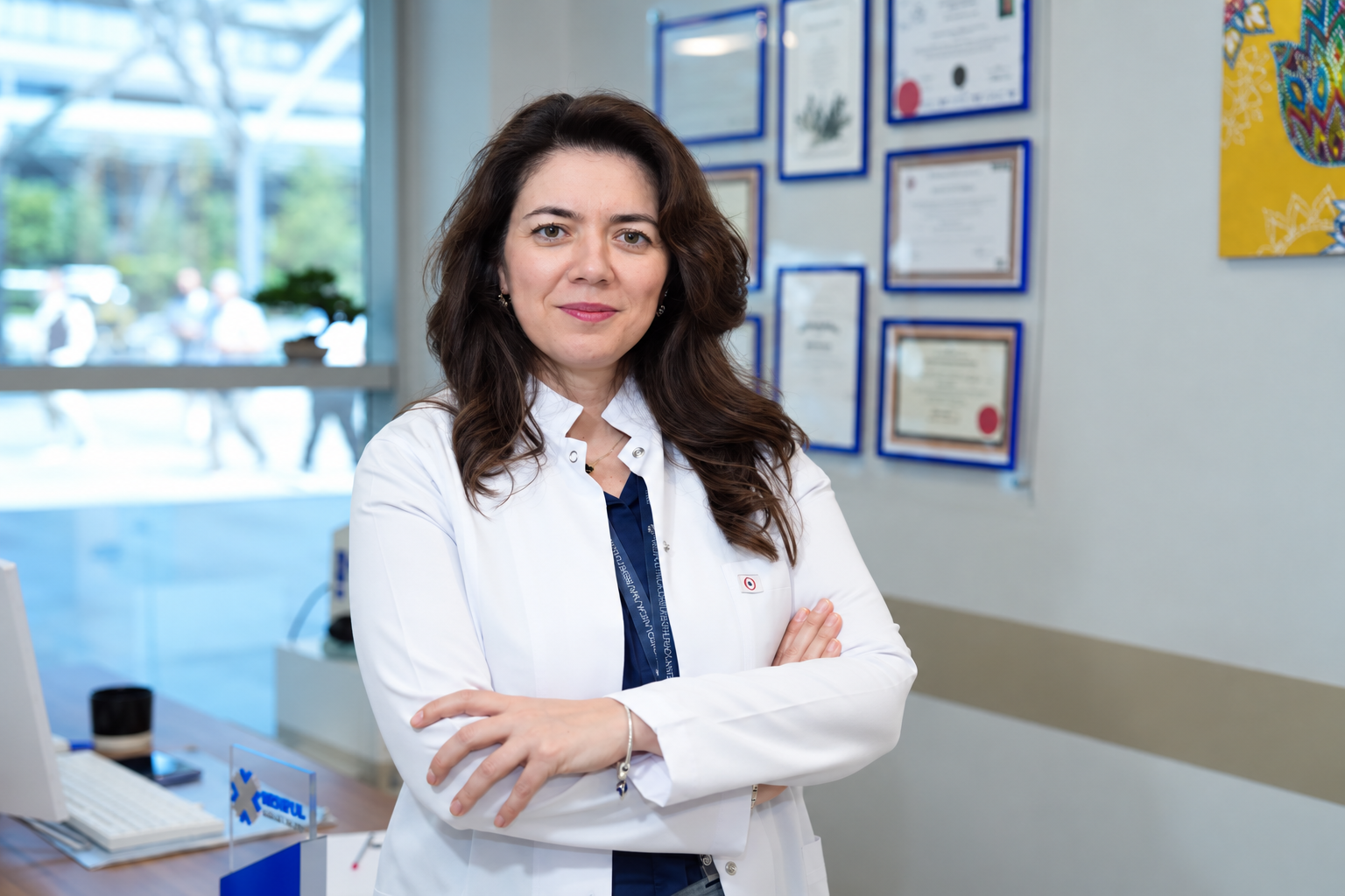 Professional portrait in a medical office