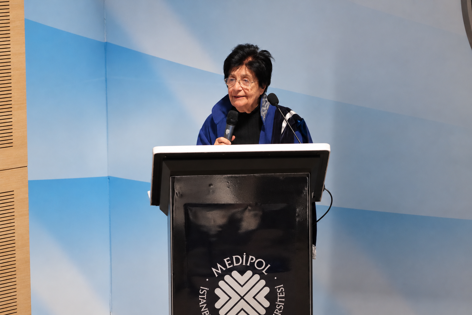 University speaker at the podium